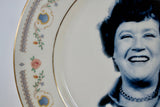 Funny Julia Child upcycled vintage china plate ~ Unique & hilarious gift for Mom, Sister, Grandma, Best Friends, Chefs or Cooking show lover