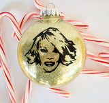 Joan Rivers glitter Christmas Ornament Funny holiday decoration  Hilarious gift for best friend, mom, sister, Melissa Rivers or coworkers
