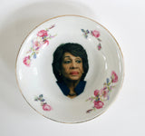 Unique vintage Maxine Waters plate ~ Upcycled one of a kind gift ~  Fun present for Mom, Grandma, Sister, Best Friend, or Congress woman