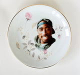 Funny Tupac Shakur vintage Plate ~Upcycled gift for Sister, Brother, Mom, Roommate, Best Friend, or Gangsta rap music fans