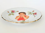 Richard Simmons Sweating to the Oldies upcycled Vintage china Plate ~ Funny gift for Mother, Grandma, Sister, best friend, co-worker