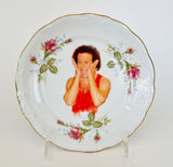 Richard Simmons Sweating to the Oldies upcycled Vintage china Plate ~ Funny gift for Mother, Grandma, Sister, best friend, co-worker