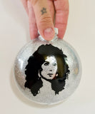 Merry Christmas Ornament ~ Moonstruck CHER Fans ~ Funny Decoration or present for mom, sister, grandma, best friend, boyfriend, & Sonny Bono
