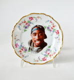 Funny Tupac Shakur vintage Plate ~Upcycled gift for Sister, Brother, Mom, Roommate, Best Friend, or Gangsta rap music fans