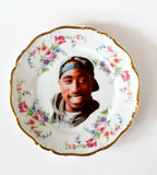 Funny Tupac Shakur vintage Plate ~Upcycled gift for Sister, Brother, Mom, Roommate, Best Friend, or Gangsta rap music fans