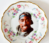 Funny Tupac Shakur vintage Plate ~Upcycled gift for Sister, Brother, Mom, Roommate, Best Friend, or Gangsta rap music fans