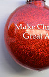 Donald Trump ~ Funny glitter Christmas Ornaments ~ Present for dad, coworker, uncle, bff Republican or gag gift ~  Limited Edition