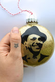 Frank Sinatra ~ Rat Pack Gold glitter Christmas tree ornament ~ excellent gift for Grandmother, Grandfather, neighbor, co-worker, or uncle