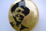 Frank Sinatra ~ Rat Pack Gold glitter Christmas tree ornament ~ excellent gift for Grandmother, Grandfather, neighbor, co-worker, or uncle