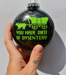 Oregon Trail 1980s video game ~ Funny Christmas Ornament ~ Unique present for Teachers, Nerds, co-worker, mom, dad, or best friend forever