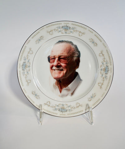 Unique Stan Lee inspired vintage plate ~ Gift for brother, uncle, best friend, comic book fans, nerds, or geeks ~ Excelsior!