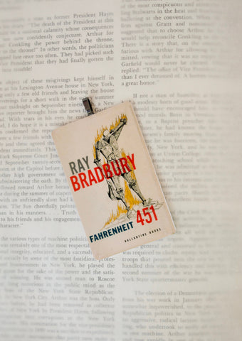 Fahrenheit 451 ~ Vintage book cover Christmas ornament ~ Unique gift for father, mother, teacher, professor, English major or Ray Bradbury