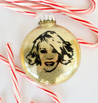 Joan Rivers glitter Christmas Ornament Funny holiday decoration  Hilarious gift for best friend, mom, sister, Melissa Rivers or coworkers