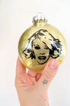 Joan Rivers glitter Christmas Ornament Funny holiday decoration  Hilarious gift for best friend, mom, sister, Melissa Rivers or coworkers