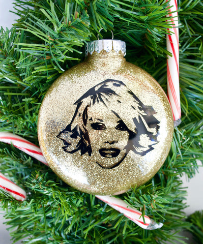 Joan Rivers glitter Christmas Ornament Funny holiday decoration  Hilarious gift for best friend, mom, sister, Melissa Rivers or coworkers