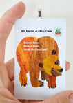 Brown Bear Brown Bear ~ Bill Martin Jr Eric Carle children book cover Christmas Ornament ~ Cute gift for baby's first Christmas or teacher