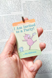 Piggie & Elephant I am Invited to a Party ~ book cover Christmas Ornament ~ gift for son, daughter, teacher, bookworms, readers, or Gerald