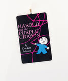 Harold and the Purple Crayon ~ children's book cover Christmas Ornament ~ gift for son, daughter, teacher, bookworms, or readers