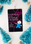 Harold and the Purple Crayon ~ children's book cover Christmas Ornament ~ gift for son, daughter, teacher, bookworms, or readers