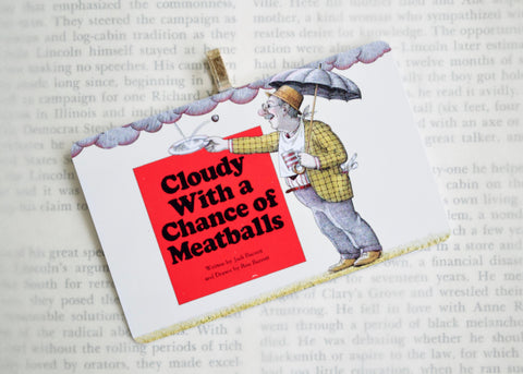 Cloudy with a Chance of Meatballs ~ Funny children book Christmas Ornament ~ Cute gift for baby's 1st Christmas, son, daughter,  or teacher