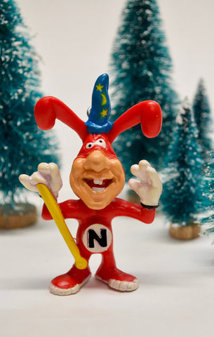 The Noid ~ Domino's Pizza upcycled Vintage 1980s toy Christmas ornament ~ Funny gift for Mom, Dad, Aunt, Uncle, Pizza lover or Secret Santa