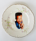 Arsenio Hall upcycled vintage China dish ~ Funny gift for Girlfriend, Brother, Boyfriend, Mom, Dad, best friend or Late Night TV show fan