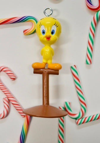 Tweety Bird ~ Vintage upcycled toy Christmas ornament ~ Perfect gift for Grandmother, Grandfather, Mom, Dad, Uncle, Aunt, or Puddy Cats